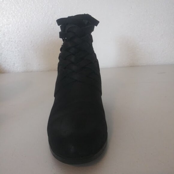 Arizona Jean Company Olympia women's size 6 black strappy block heel booties - Picture 5 of 16